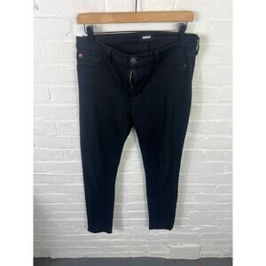 Hudson Women's Slim Skinny Leg Denim Jeans High-Rise Stretch Black Size 30